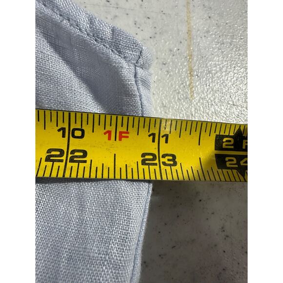 NEW Magaschoni Womens XL 100% Linen Button Popover Sleeveless $148 Lt. Blue A32 - Picture 6 of 7